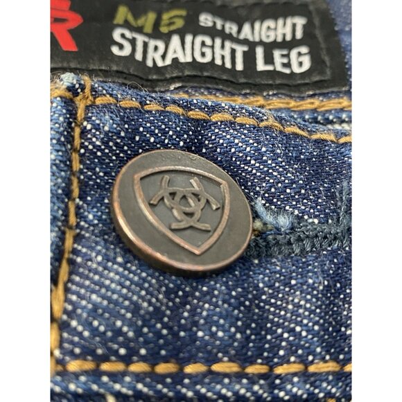Ariat Work M5 FR Stackable Straight Leg Jean Pant Men’s 40x30 CAT 2 2112 Denim - Picture 8 of 16